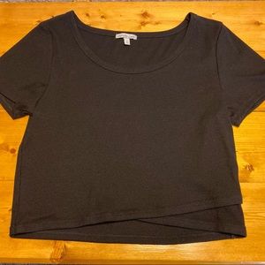 XL Charlotte Russe Black Crop Top